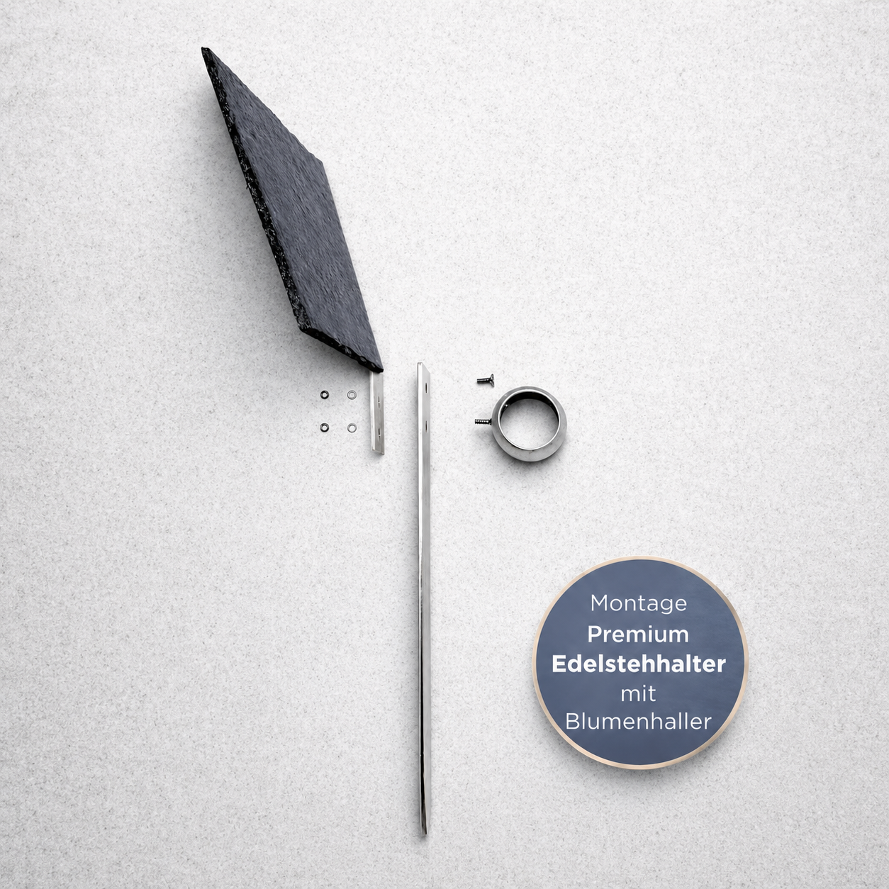 Personalisierte Gedenktafel - mit Wunschfoto - Inkl. Lasergravur mit exklusivem Edelstahlhalter