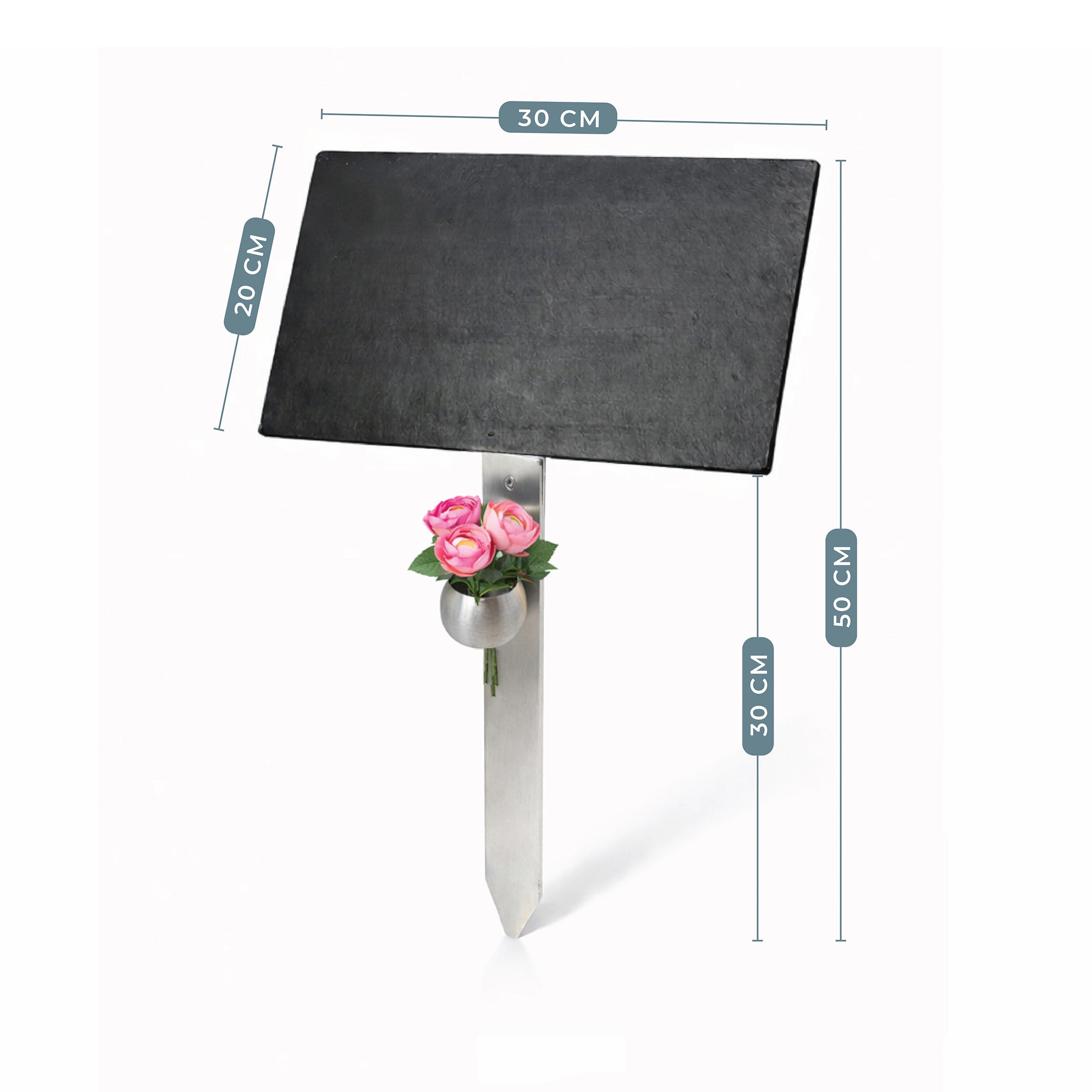 Personalisierte Gedenktafel - mit Wunschfoto - Inkl. Lasergravur mit exklusivem Edelstahlhalter