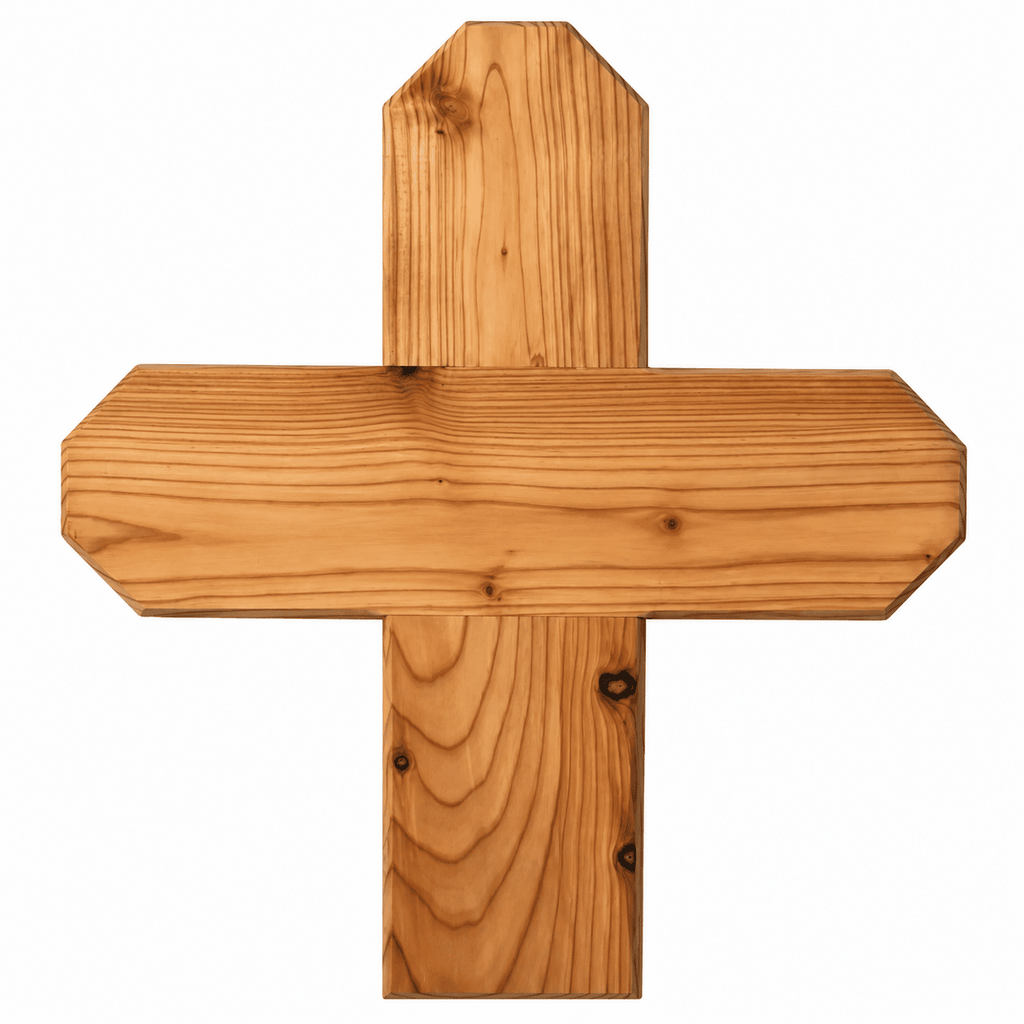 Personalisiertes Gedenkkreuz XXL aus Holz mit Lasergravur