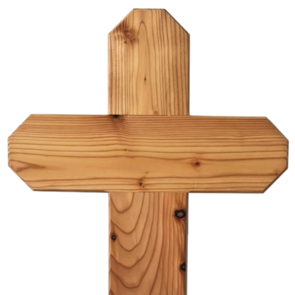 Personalisiertes Gedenkkreuz XXL aus Holz mit Lasergravur