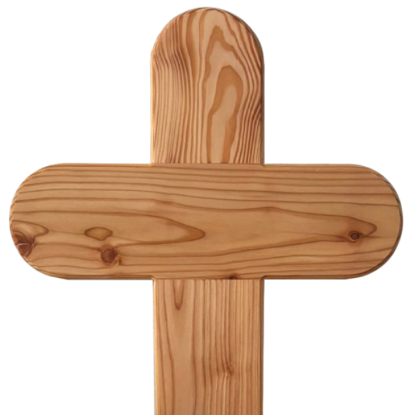 Personalisiertes Gedenkkreuz XXL aus Holz mit Lasergravur