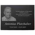 Personalisierte Gedenktafel mit Wunschfoto inkl. Lasergravur