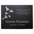Personalisierte Tier-Gedenktafel mit Wunschmotiv (Links) inkl. Lasergravur
