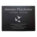 Personalisierte Tier-Gedenktafel mit Wunschmotiv (Mittig) inkl. Lasergravur