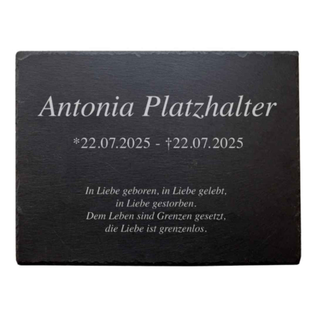 Personalisierte Tier-Gedenktafel mit Wunschtext inkl. Lasergravur