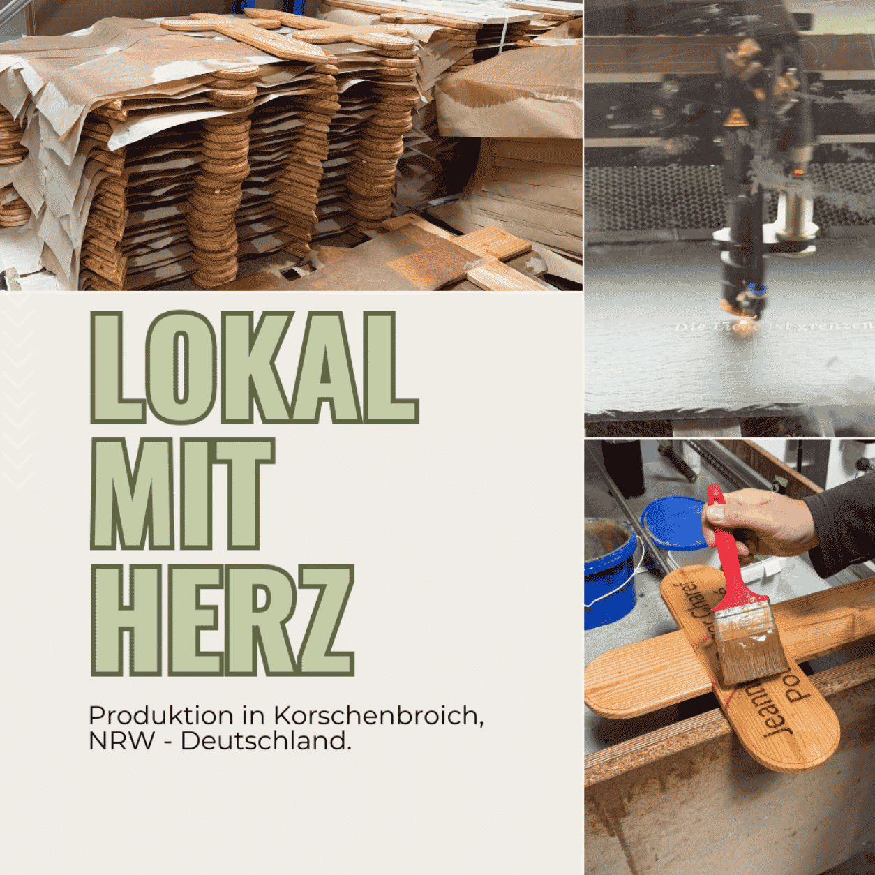 Ein Bild, welches die Produktion und Fertigung der Gedenktafeln und Grabkreuze zeigt. 