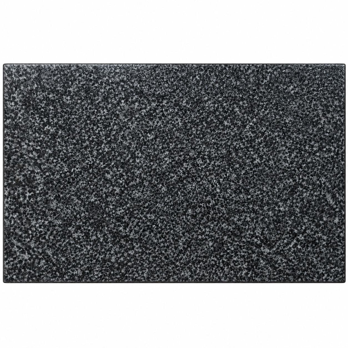 Unbeschriftete Granit-Gedenktafel Impala mit grauschwarzer Körnung im Querformat vor weißem Hintergrund.